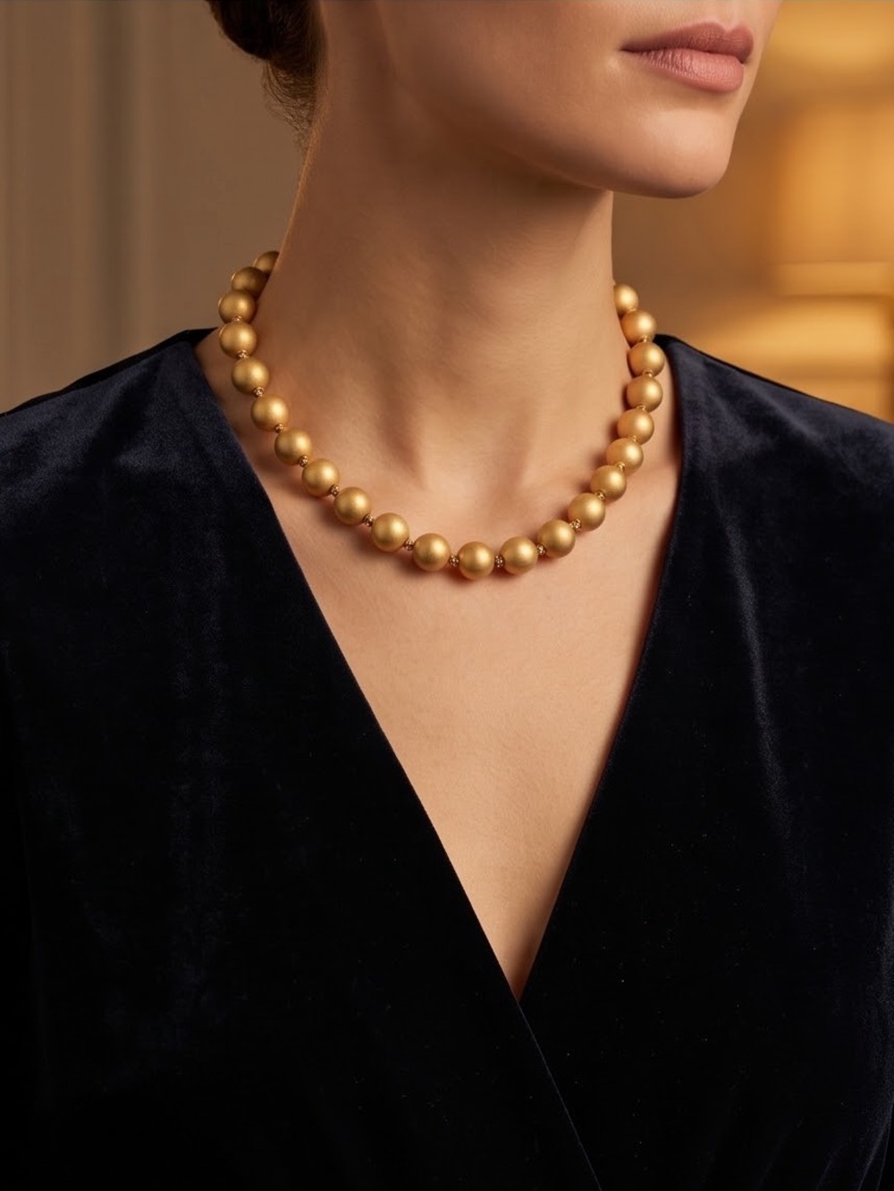 Elegant Gold Bead Necklace - Timeless Women's Jewelry